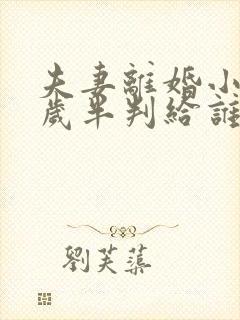 夫妻离婚小孩一岁半判给谁