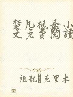 楚凡枫乔小说全文免费阅读最新章节