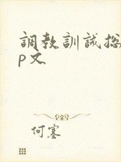 调教训诫总裁sp文