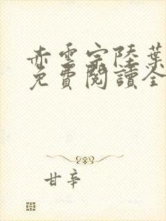 赤云宗陆叶小说免费阅读全文