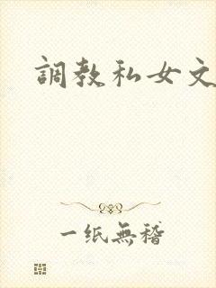 调教私女文封面