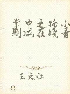 掌中之物小说未删减在线看