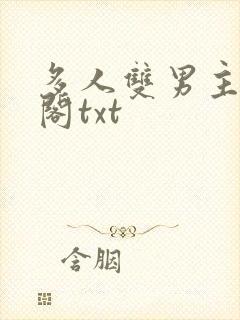 多人双男主笔趣阁txt
