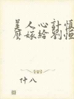 美人心计慎儿怎么嫁给刘恒封面