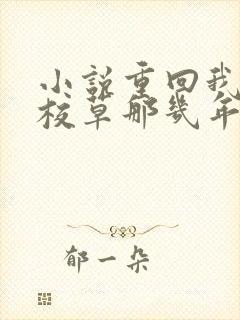 小说重回我爸当校草那几年