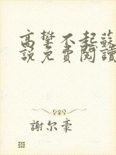 高攀不起苏宇小说免费阅读无弹窗