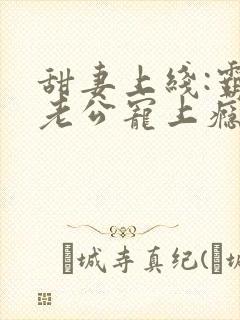 甜妻上线:霸道老公宠上瘾封面