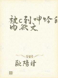 被c到呻吟的黄肉欲文