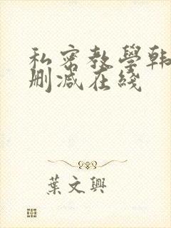 私密教学韩漫无删减在线