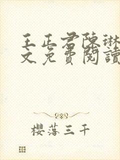 王正君陈琳洁全文免费阅读最新章节小说