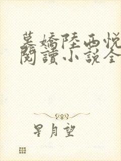 慕娇陆西悦免费阅读小说全文封面