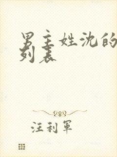 男主姓沈的小说列表