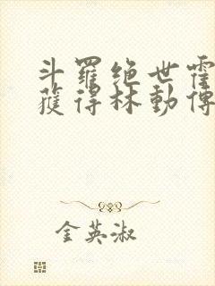 斗罗绝世霍雨浩获得林动传承封面