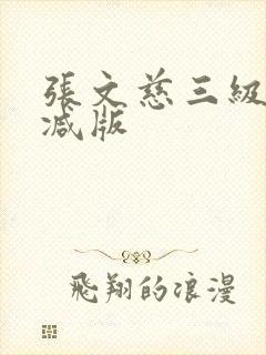 张文慈三级无删减版