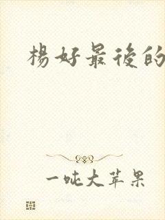 杨好最后的结局封面