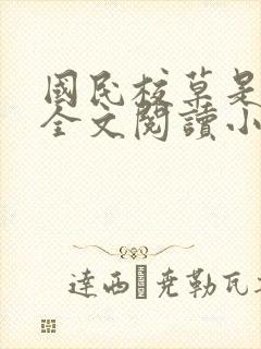 国民校草是女生全文阅读小说封面