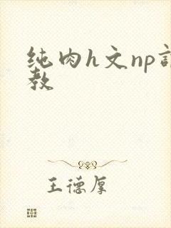 纯肉h文np调教封面