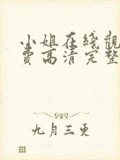 小姐在线观看免费高清完整版