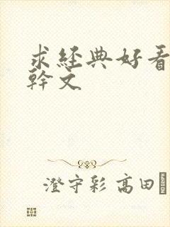 求经典好看的高干文