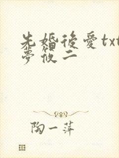 先婚后爱txt梦筱二