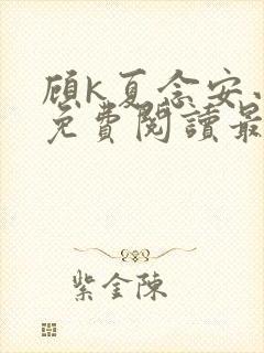 顾k夏念安小说免费阅读最新章节