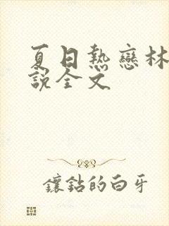 夏日热恋林姨小说全文