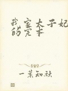 我家太子妃超凶的完本封面