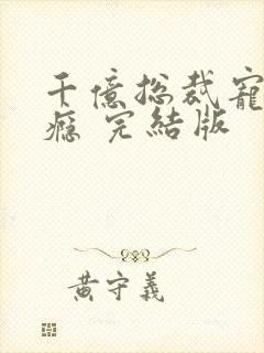 千亿总裁宠妻上瘾 完结版