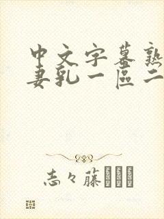 中文字幕熟女人妻乳一区二区