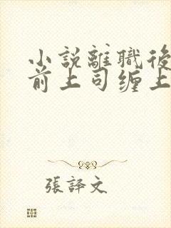 小说离职后我被前上司缠上免费阅读全文