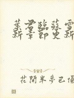 叶君临苏雪儿最新章节更新笔趣阁封面