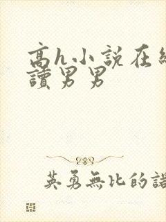 高h小说在线阅读男男