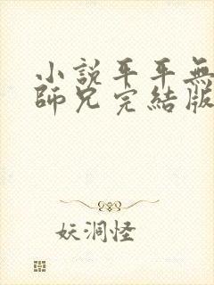 小说平平无奇大师兄完结版封面