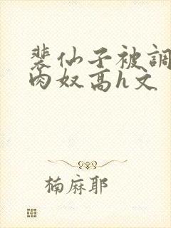 裴仙子被调教成肉奴高h文