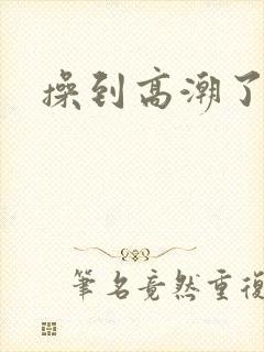 操到高潮了小说