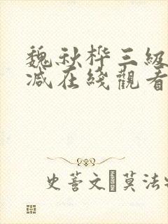 魏秋桦三级未删减在线观看