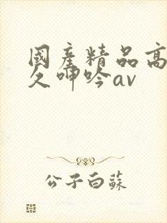 国产精品高潮久久呻吟av封面