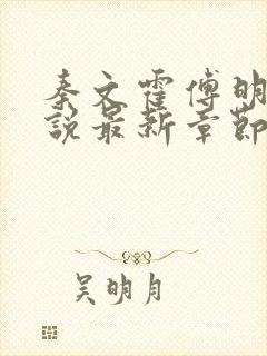 秦文霍傅明雪小说最新章节免费阅读封面