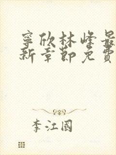 宁欣林峰最新更新章节免费阅读