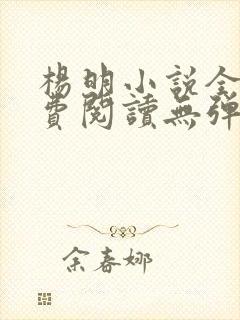 杨明小说全文免费阅读无弹窗