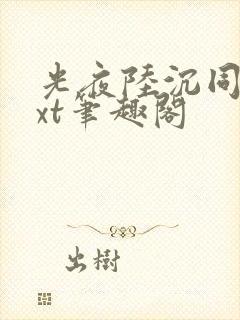 光夜陆沉同人txt笔趣阁封面