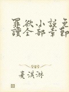 罪欲小说免费阅读全部章节封面