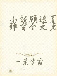 小说顾远夏婉无弹窗全文免费阅读