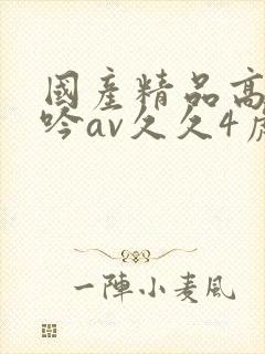 国产精品高潮呻吟av久久4虎