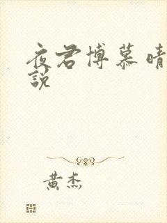 夜君博慕晴的小说