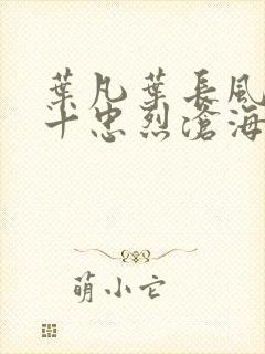 叶凡叶长风一门十忠烈沧海残阳封面