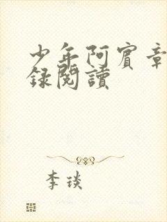 少年阿宾章节目录阅读