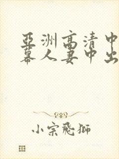 亚洲高清中文字幕人妻中出