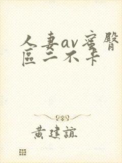 人妻av蜜臀一区二不卡