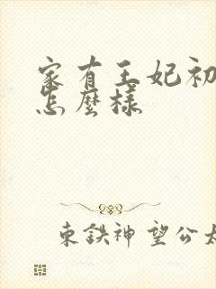 家有王妃初长成怎么样封面